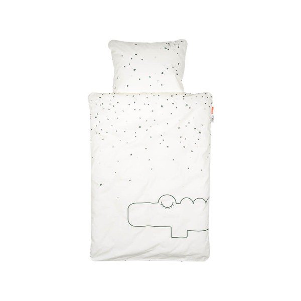 Dětské povlečení z organické bavlny Done by Deer Croco, 100 x 140 cm-image-1