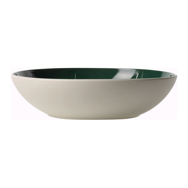 Bílo-zelená porcelánová servírovací miska Villeroy & Boch Leaf, ⌀ 26 cm-image-2