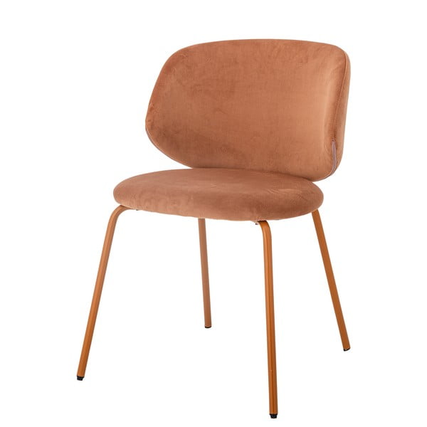 Oranžové sametové jídelní židle v sadě 2 ks Ponte – Bloomingville-image-3