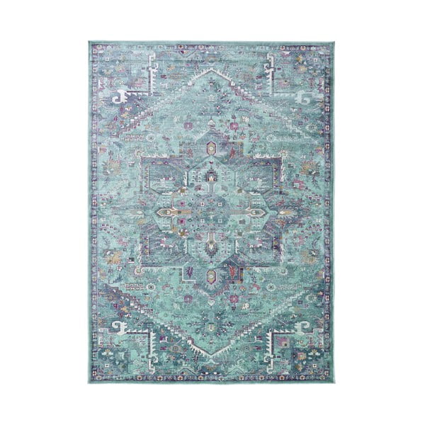 Tyrkysový koberec z viskózy 230x160 cm Lara - Universal