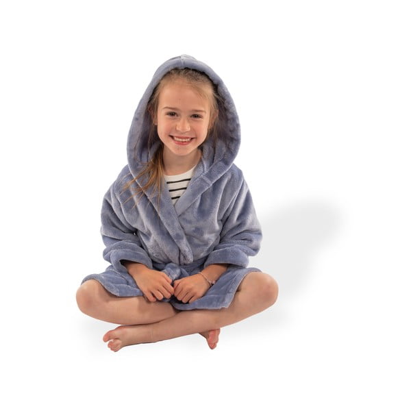 Modrý dětský župan z mikroplyše Delux – Tiseco Home Studio-image-3