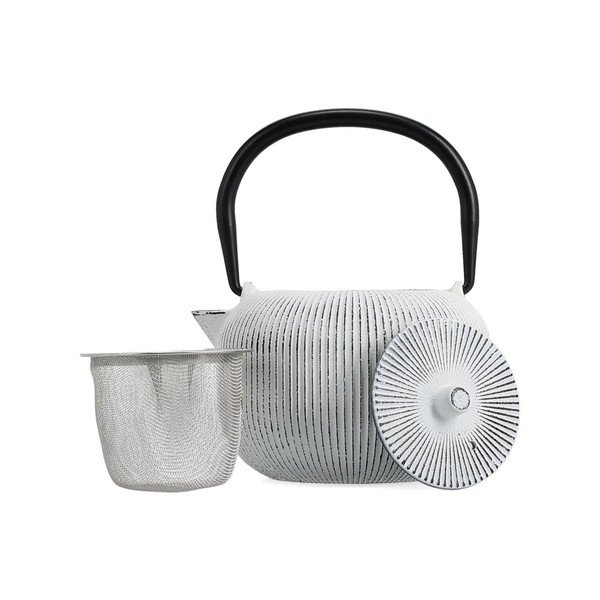 Černobílá konvice na čaj z litiny se sítkem 350 ml Sencha – S|P Collection-image-2