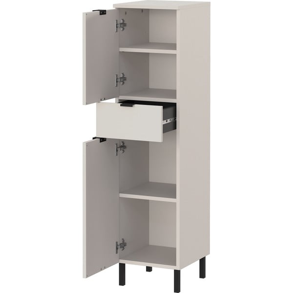 Krémová vysoká/úzká koupelnová skříňka 30x120 cm Arcena – Germania-image-3