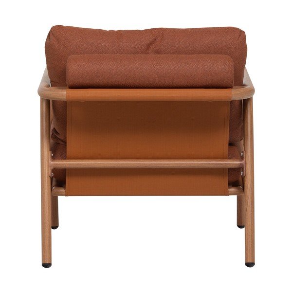 Kovové/polstrované zahradní křeslo v terakotové barvě Cavero – WOOOD-image-4