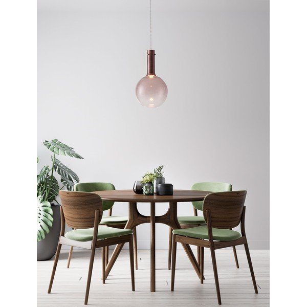 Hnědé skleněné LED stmívatelné závěsné svítidlo ø 25 cm Nostos – Nova Luce-image-4