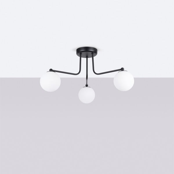 Černobílé stropní svítidlo Beam – Sollux-image-2