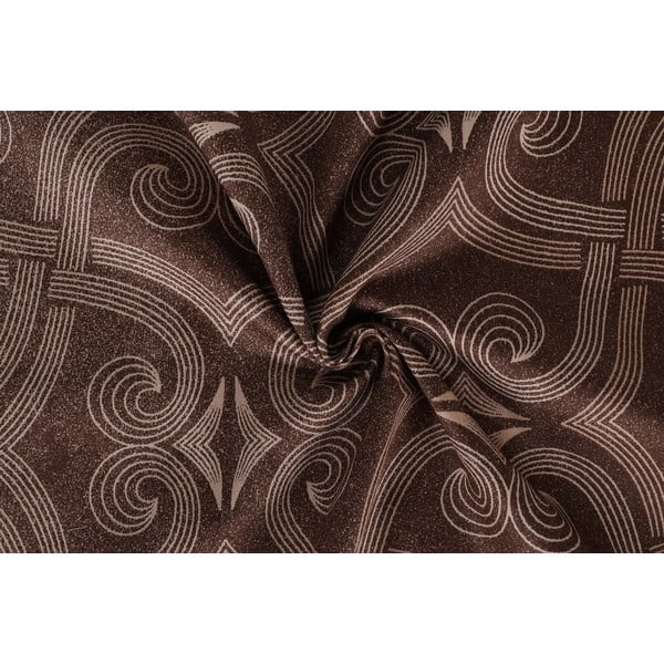 Hnědé povlečení na dvoulůžko z bavlněného saténu 200x200 cm Pandora – Mijolnir-image-2