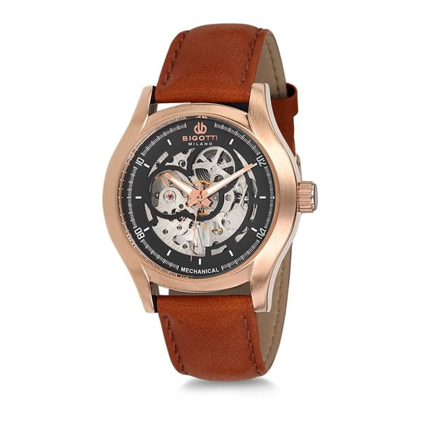Pánské hodinky s koženým řemínkem Bigotti Milano Stormy
