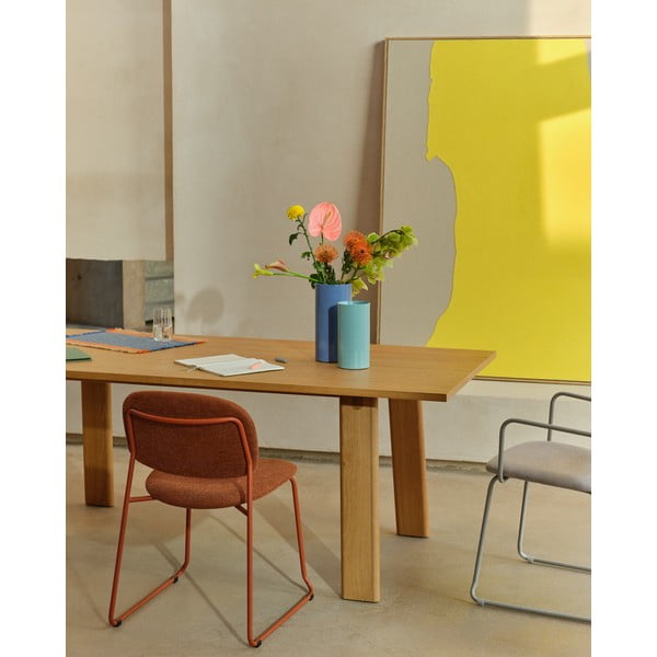 Rozkládací jídelní stůl s přídavnou deskou s deskou v dubovém dekoru 95x200 cm Arlen – Kave Home-image-2