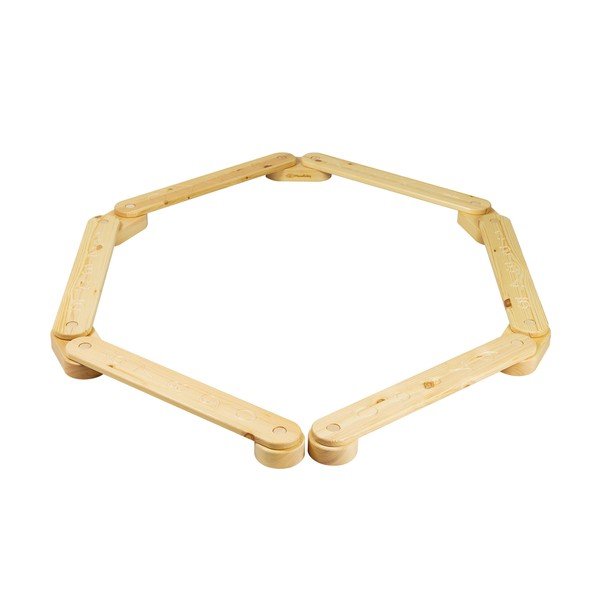 Senzorická dráha z borovicového dřeva v přírodní barvě 10x408x5 cm Montessori – Meowbaby-image-2