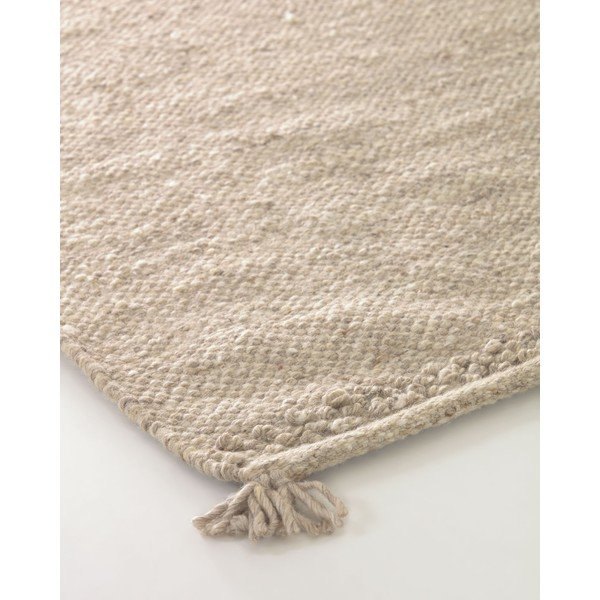 Krémový koberec s příměsí vlny 200x300 cm Carime – Kave Home-image-2