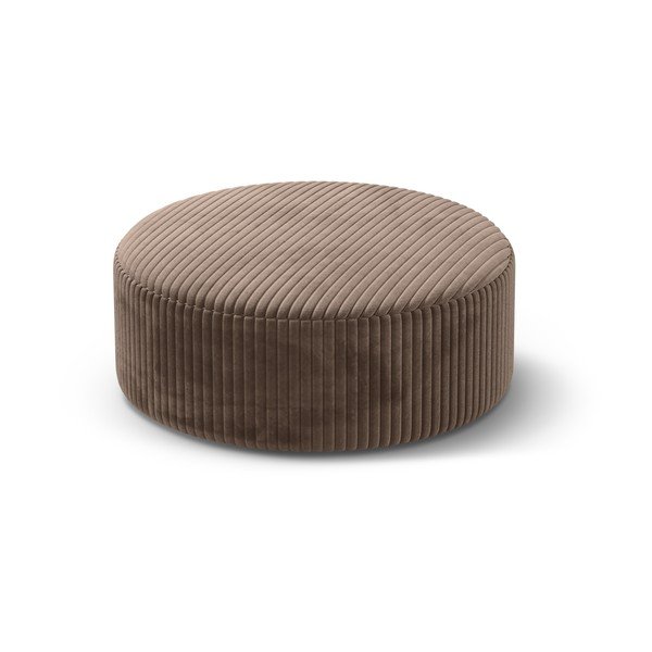 Hnědý manšestrový taburet Dia – Micadoni 