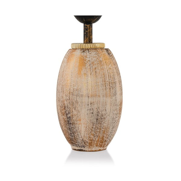 Krémová/ve zlaté barvě stolní lampa s textilním stínidlem (výška 50 cm) Yakamoz – Opviq lights-image-3