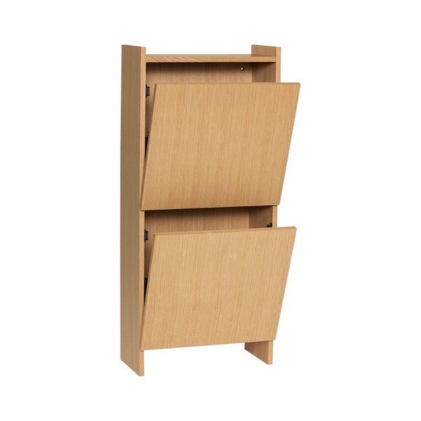 Výklopný botník v dekoru dubu v přírodní barvě 50x110x24 cm Forma – Hübsch-image-3