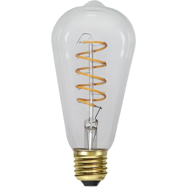 Teplá LED stmívatelná filamentová žárovka E27, 4 W Spiral Filament – Star Trading
