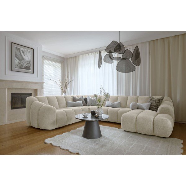 Béžová rohová pohovka (levý roh/do "U") Shell – Miuform-image-1