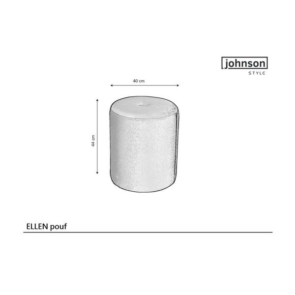 Hnědý puf JohnsonStyle Ellen Magic Velvet, ⌀ 40 cm-image-1