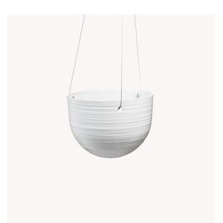 Bílý keramický závěsný květináč Big pots Bergamo, ø 18 cm