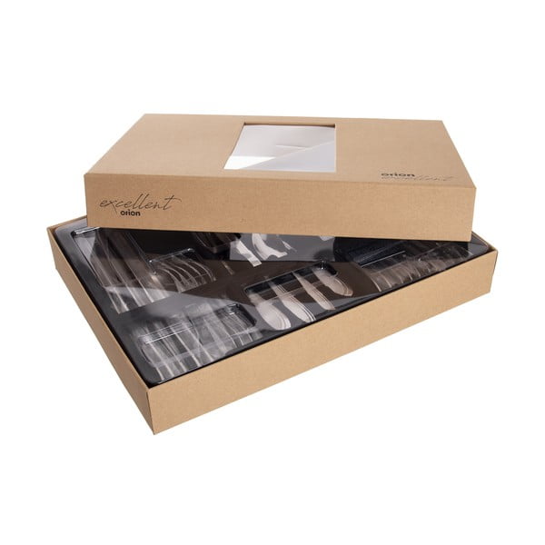 Nerezový příbor 24 ks ve stříbrné barvě Satin – Orion-image-3