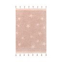 Růžový pratelný ručně tkaný bavlněný dětský koberec 120x175 cm Hippy Stars Vinatge Nude – Lorena Canals