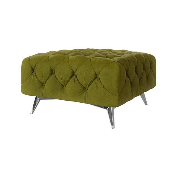 Zelená sametová podnožka Chelsea – Ropez-image-1