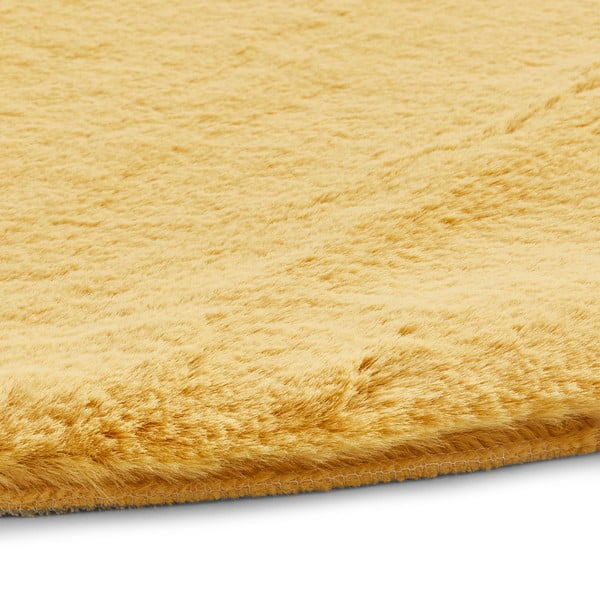 Žlutý koberec Think Rugs Teddy, ⌀ 120 cm-image-2