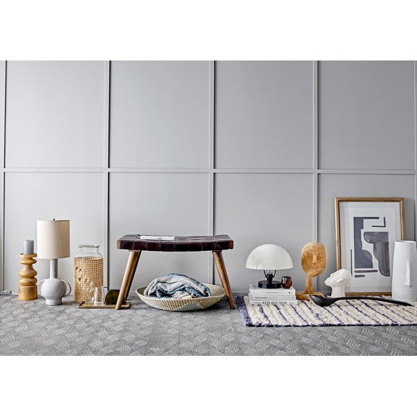 Šedo-modrá deka Bloomingville Ornaments, 160 x 130 cm-image-1