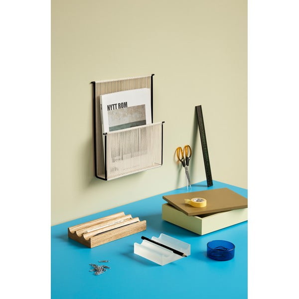 Dřevěný organizér na psací potřeby Wave – Hübsch-image-1