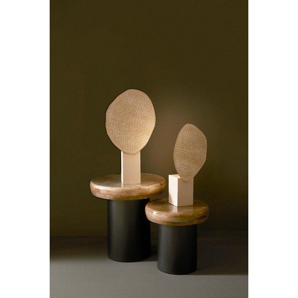 Béžová kovová stolní lampa s kovovým stínidlem (výška 46 cm) Neev – Bizzotto-image-1