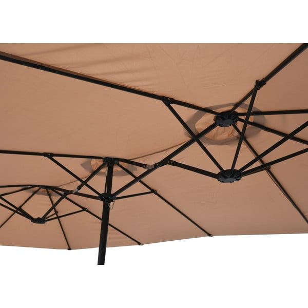 Béžový slunečník 456x270 cm Double - Rojaplast-image-4