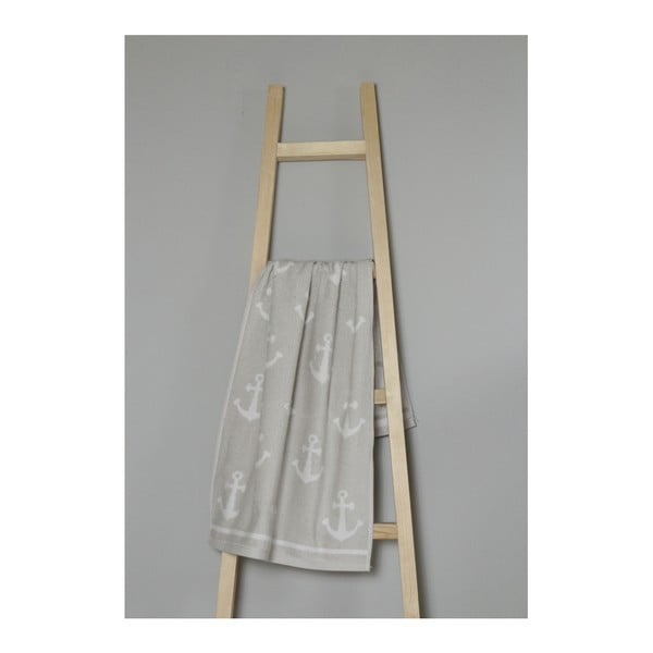 Béžový bavlněný ručník My Home Plus Anchor, 50 x 90 cm