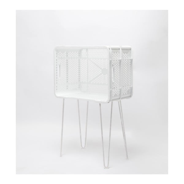 Bílý odkládací stolek z recyklovaného plastu Really Nice Things Eco