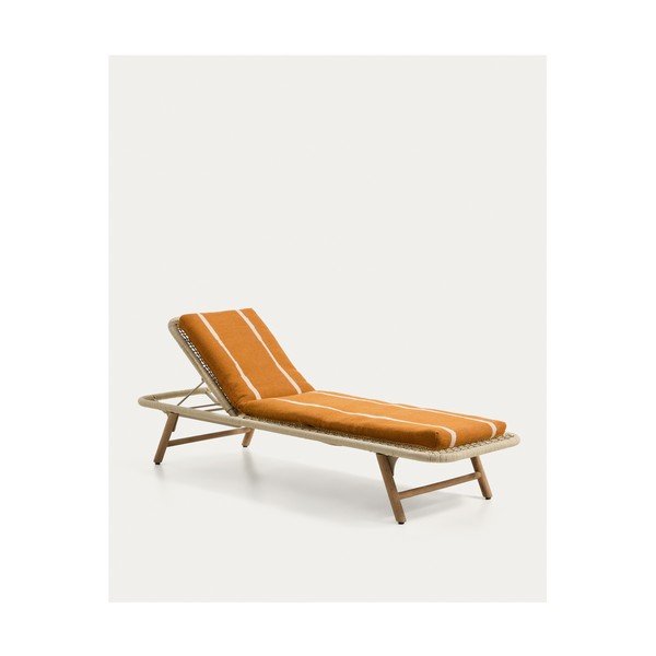 Oranžový zahradní podsedák na lehátko 50x175 cm Daila – Kave Home-image-2