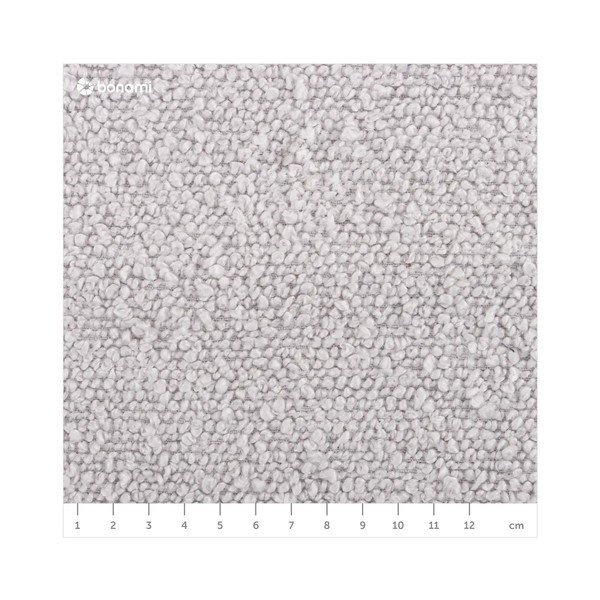 Světle šedý taburet z textilie bouclé Molino – Micadoni Home-image-4