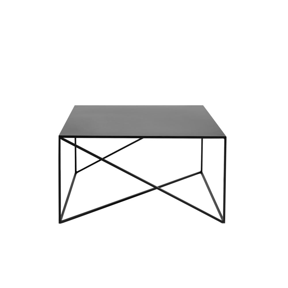Černý konferenční stolek CustomForm Memo, 80 x 80 cm