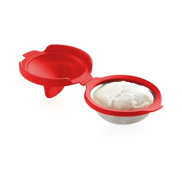 Červená silikonová formička na ztracené vejce Lékué Pouched-image-2