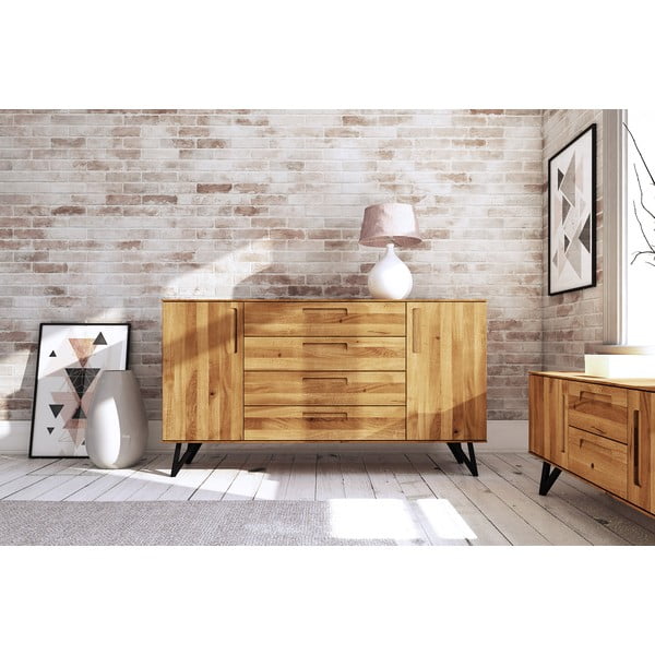 Vysoká komoda z dubového dřeva 182x100 cm Golo - The Beds-image-1