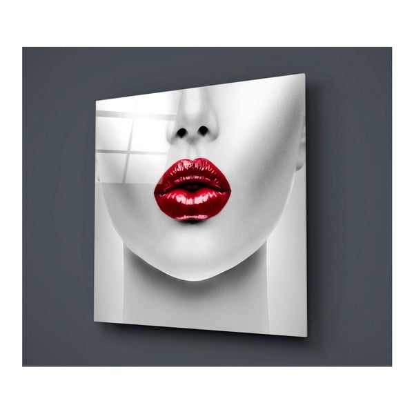 Skleněný obraz Insigne Lips Rojo, 50 x 50 cm
