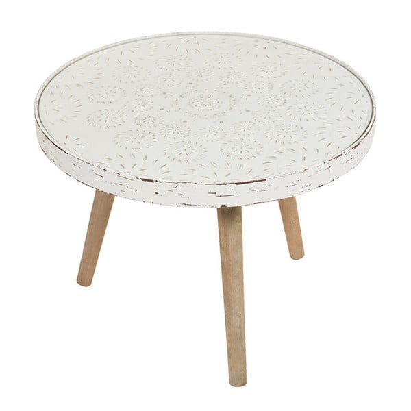 Bílý konferenční stolek z jedlového dřeva Santiago Pons Fez, 61 cm