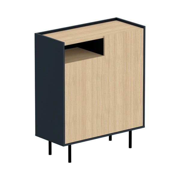 Botník v dekoru dubu v černo-přírodní barvě Sienna – TemaHome