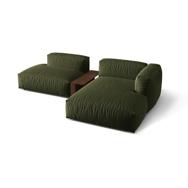 Zelená modulární rohová pohovka (pravý roh) Martina – Micadoni Home-image-2