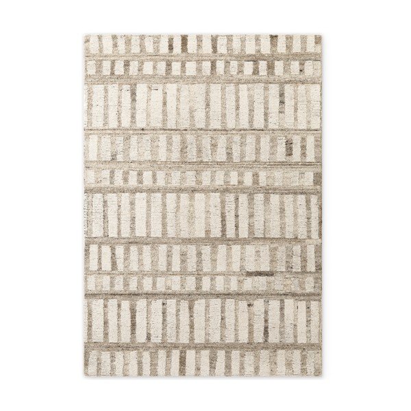 Krémový ručně tkaný vlněný koberec 80x150 cm Boho 1.0 Linara – Vikosa