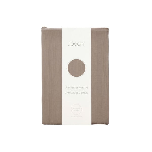 Damaškové povlečení taupe na jednolůžko/prodloužené 140x220 cm Noble – Södahl-image-4