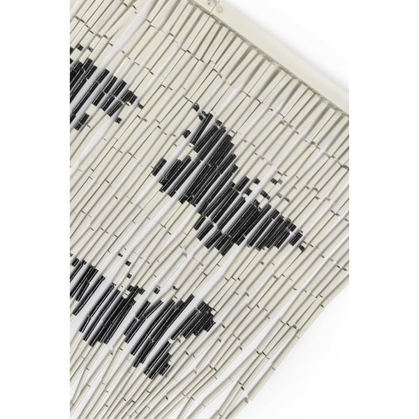 Černo-šedý bambusový závěs do dveří 200x90 cm Cat and Butterfly - Maximex-image-1