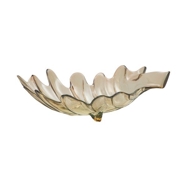 Šedá miska z recyklovaného skla Mauro Ferretti Leaf, 33 x 20 cm-image-3