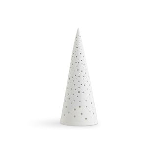 Bílý vánoční svícen z kostního porcelánu Kähler Design Nobili, výška 30 cm