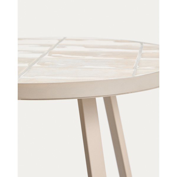 Kulatý zahradní stolek s keramickou deskou ø 45 cm Tella – Kave Home-image-4