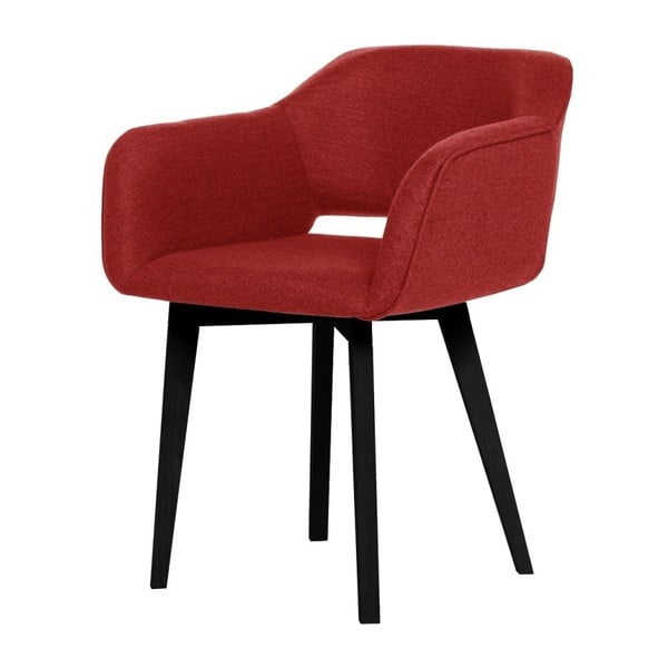 Červená jídelní židle s černými nohami My Pop Design Oldenburg