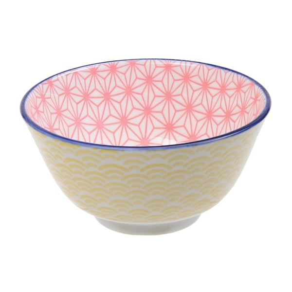 Žutorůžová porcelánová miska Tokyo Design Studio Star, ⌀ 12 cm