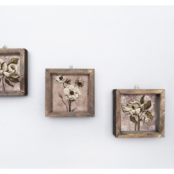 Sada 3 nástěnných obrazů Vintage, 15 x 15 cm-image-1